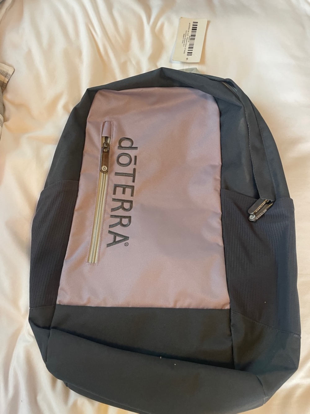Doterra Black and Mauve Logo Backpack